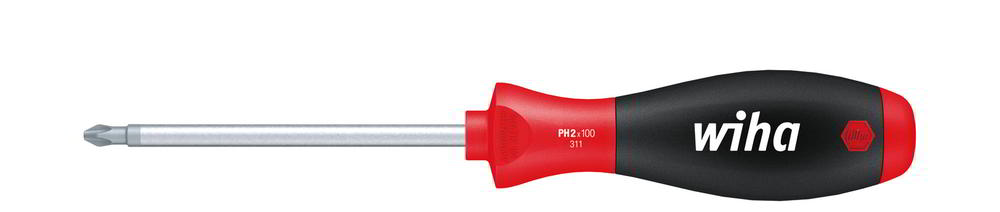 PH2 x 300 mm Wiha Schraubendreher SoftFinish Phillips mit Rundklinge 03739