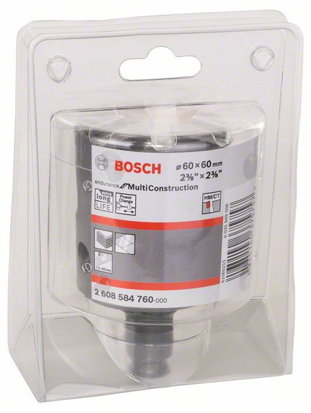 4 60 mm Bosch Lochsäge Endurance for Multi Construction 