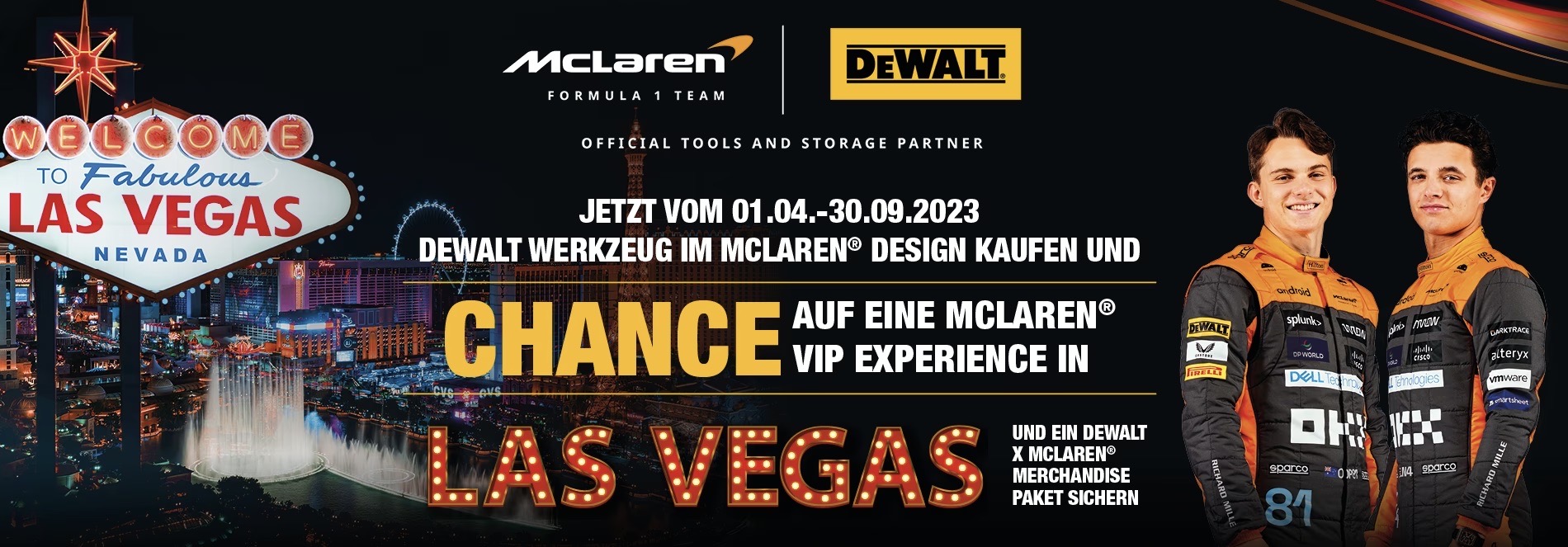 DeWalt x McLaren Aktionsbanner
