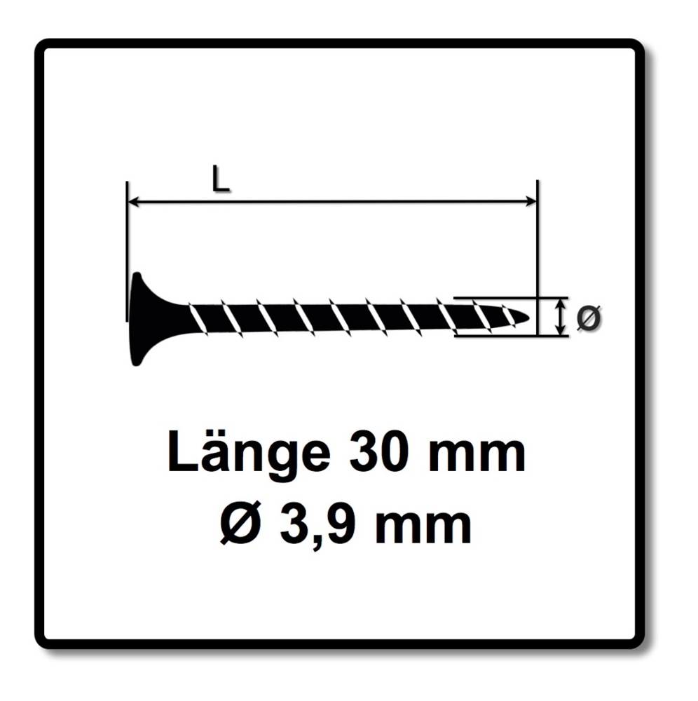 Magazinschrauben 3,9x30 mm Grobgewinde 5.000 Stück Schnellbauschrauben 