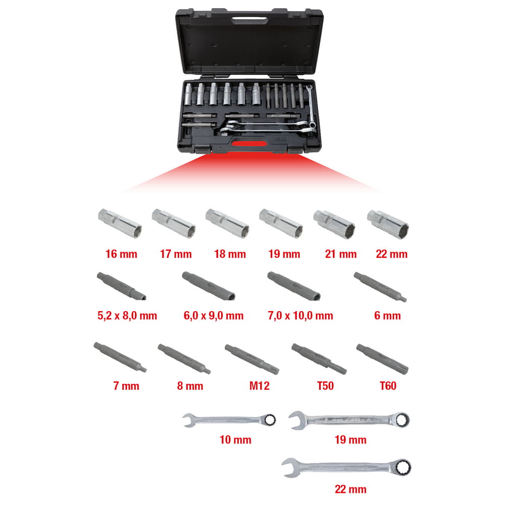 Werkzeuge & Sonstiges :: KS Tools Universal Stoßdämpfer-Basis-Werkzeug-Satz,  18-tlg
