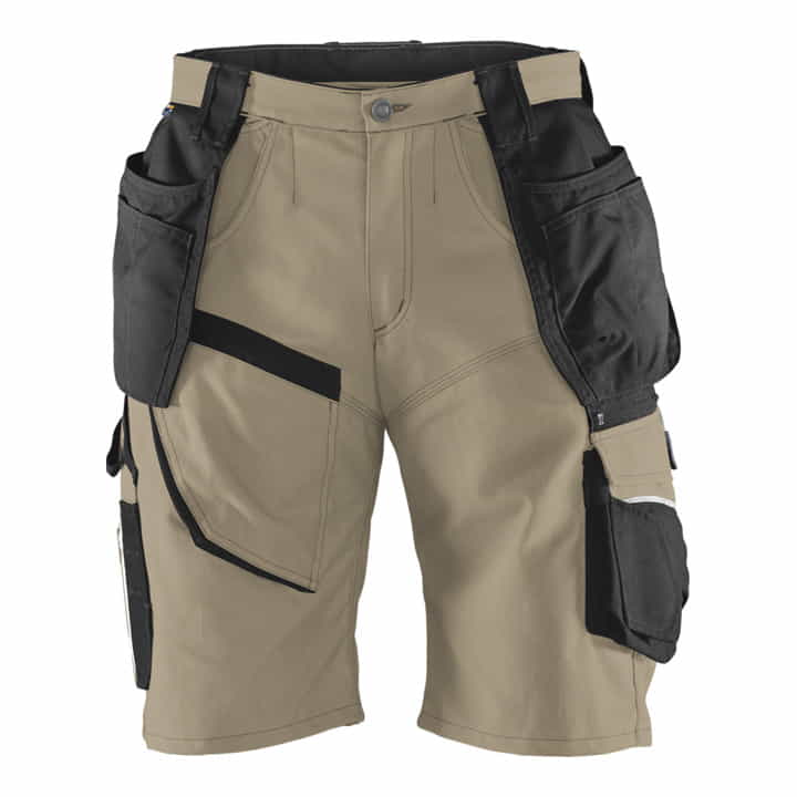 & :: 64 & & Practiq Bermudas 2451 :: Hosen Shorts Kleidungsstücke Kübler sandbraun/schwarz Shorts Shorts Arbeitssicherheit ::