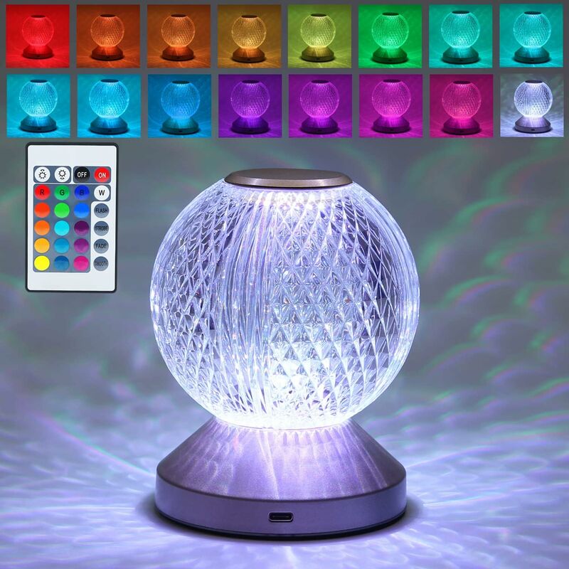 ▻ ZMH - Nachttischlampe Touch Dimmbar Tischlampe Kabellos - 16 Farben led  Tischleuchte mit Akku Kinder Nachttischleuchte 3 Modi rgb Stimmungslicht ab  11,99€